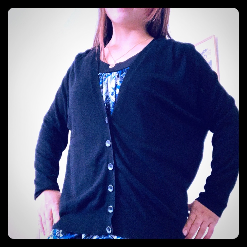 Button-Front Cardigan Sweater